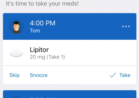 Medication reminder time