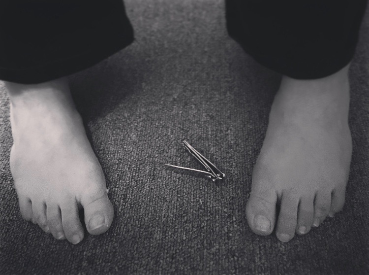Cutting toenails