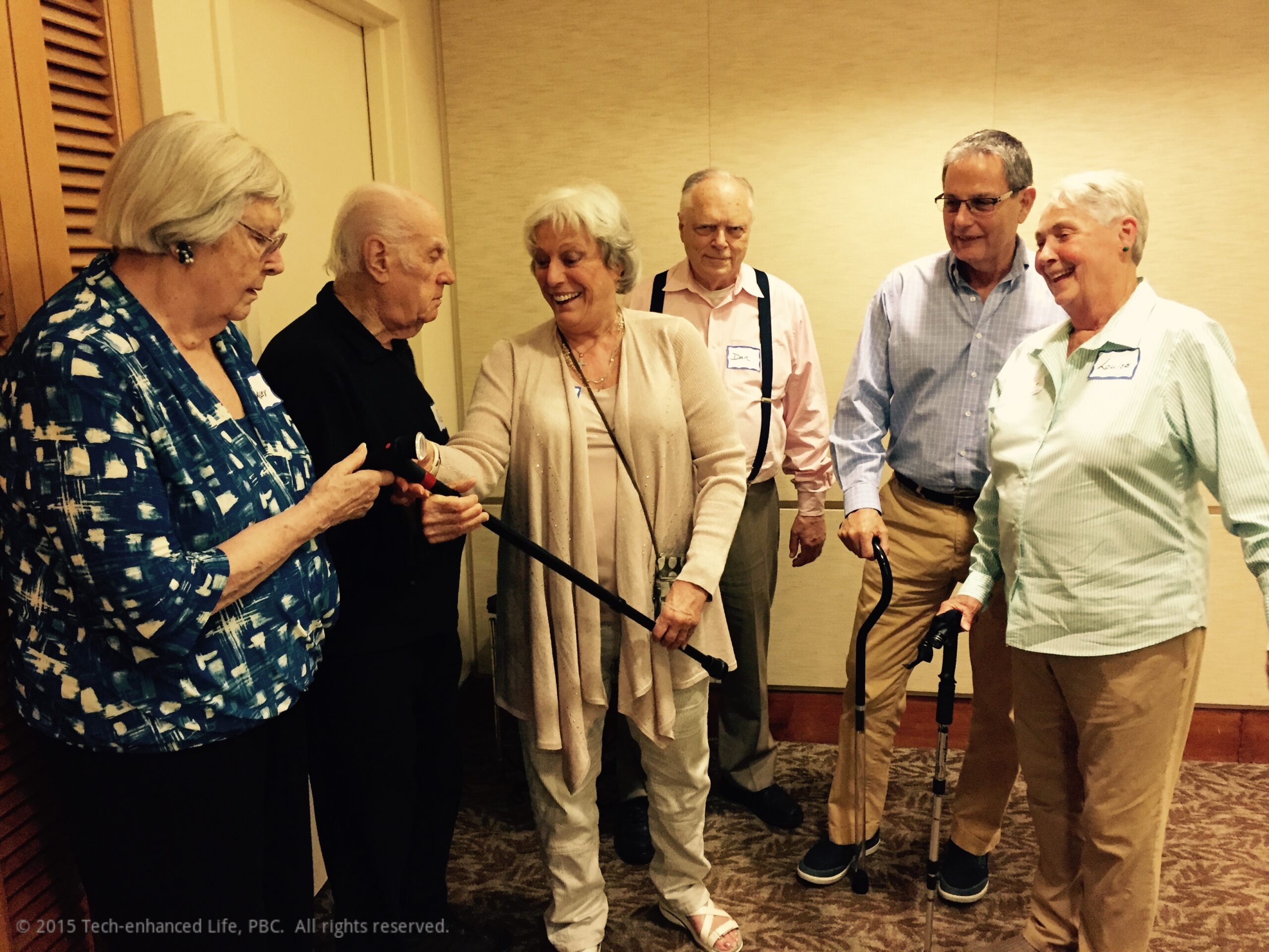 Cane with light: Older adult explorers testing lighted canes